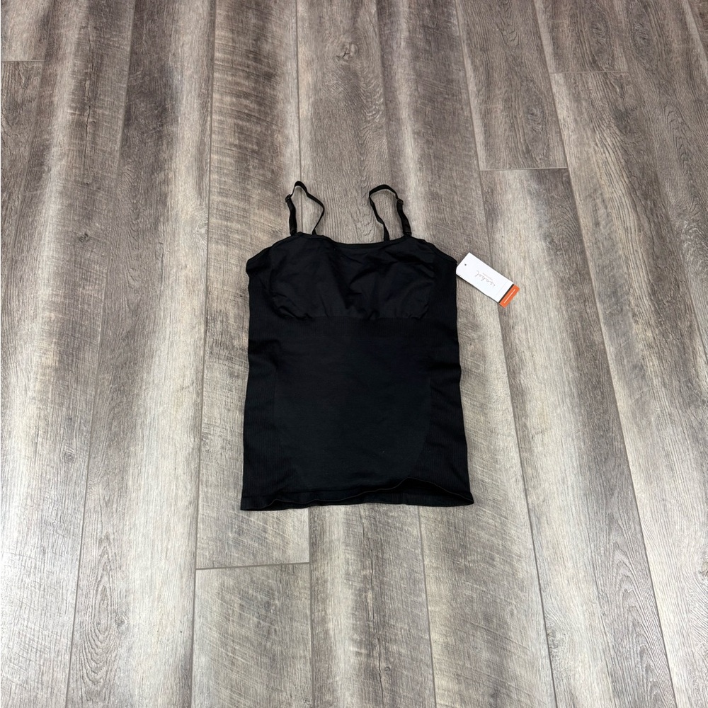 Isabel Maternity Black Ribbed Shaping Cami